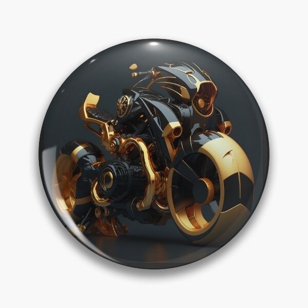 Item preview, Speed and Luxury: An Astounding Collection of Gold Motorcycle Art designed and sold by beben76.