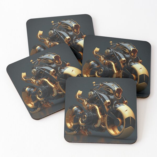 Item preview, Speed and Luxury: An Astounding Collection of Gold Motorcycle Art designed and sold by beben76.