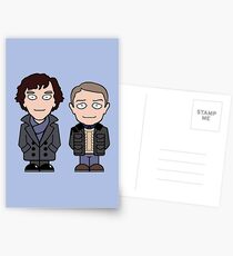 Sherlock und John Mini Leute Postkarten