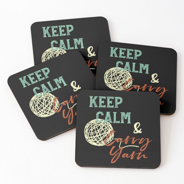 Item preview, Knitting Pun Keep Calm & Carry Yarn designed and sold by whyitsme.