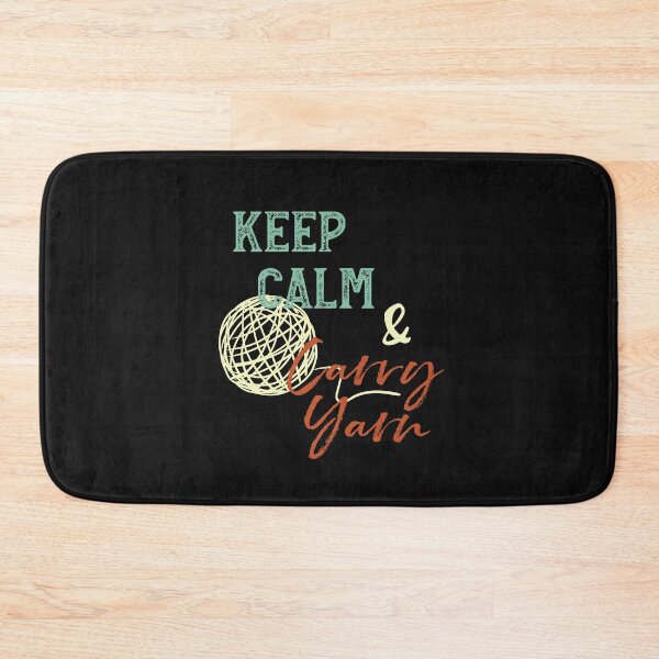 Item preview, Knitting Pun Keep Calm & Carry Yarn designed and sold by whyitsme.