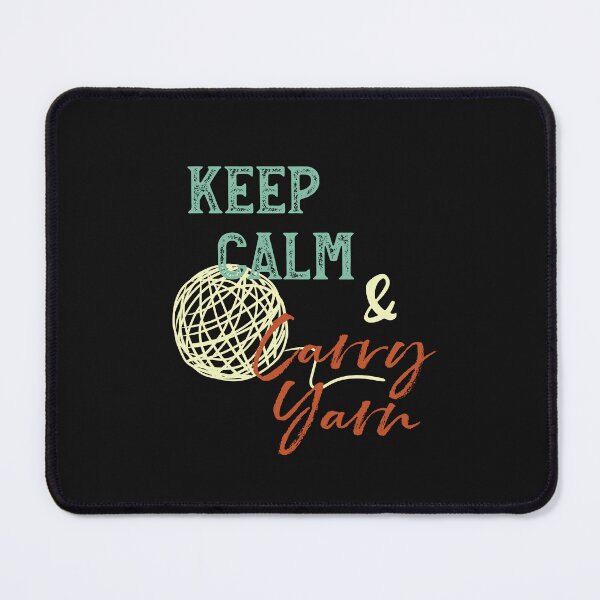 Item preview, Knitting Pun Keep Calm & Carry Yarn designed and sold by whyitsme.