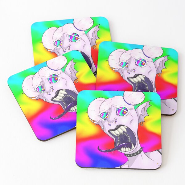 Item preview, (WARNING: BRIGHT COLOURS) Scary Rainbow Girl designed and sold by Sandthewanderer.