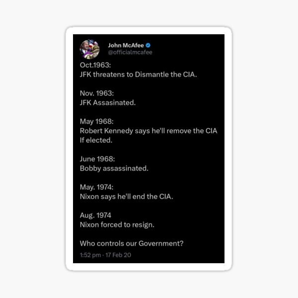 Item preview, John McAfee - who controls our government? designed and sold by DF118.