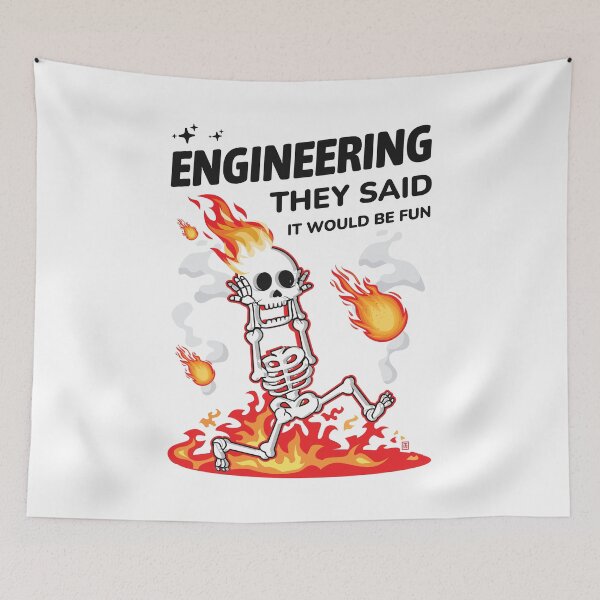 Item preview, Engineering They Said It Would Be Fun Funny Engineer designed and sold by Uppercase Tees.