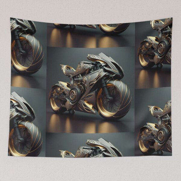 Item preview, Capture the Beauty of the Golden Motorbike: A High-Quality Photography Collection  designed and sold by beben76.