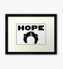 Star Wars Princess Leia Inspired Hope Framed Print