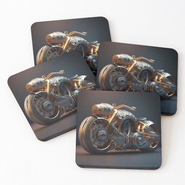 Item preview, Golden Motorcycle Art from Redbubble designed and sold by beben76.
