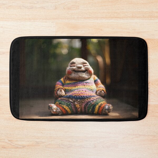 Aperçu de l'œuvre Knitted Laughing Buddha créée et vendue par wilkie1990.