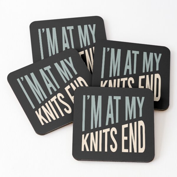 Item preview, Knitting Pun I'm at My Knits End designed and sold by whyitsme.
