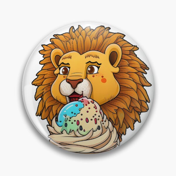 Item preview, Cool Lion Cone Cartoon designed and sold by Sticker-by-Mia.
