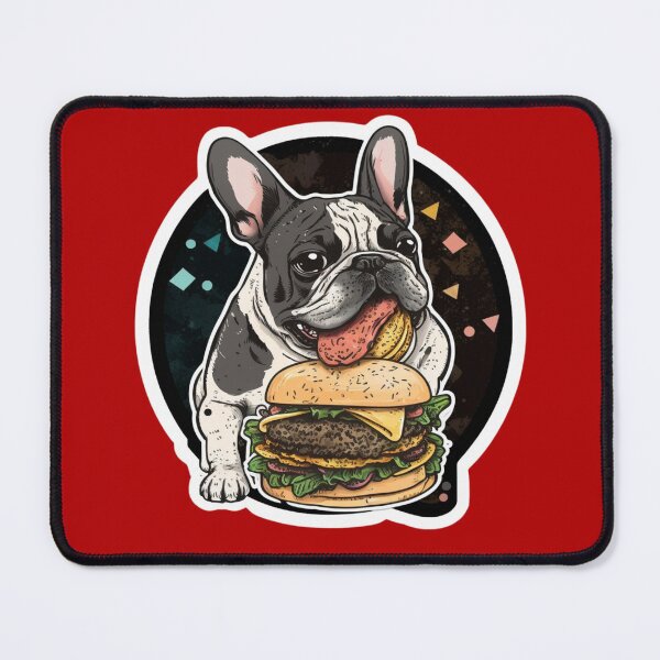 Item preview, French Bulldog at hamburguer sky designed and sold by NerdStock.