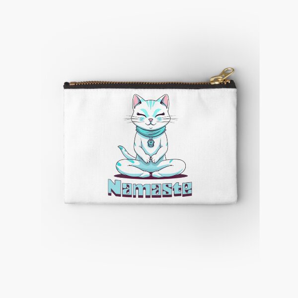 Item preview, Namaste Cute Yoga Cat - Blue And White - Zen designed and sold by JustSimpleUK.