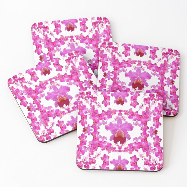 Item preview, ABSTRACT GEOMETRIC FUCHSIA-PINK ORCHID PATTERNS ART designed and sold by sharlesart.