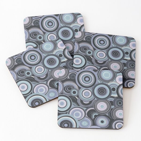 Item preview, Concentric Circles Circular pattern navy and lavender designed and sold by iPaint Airbrush Studio.