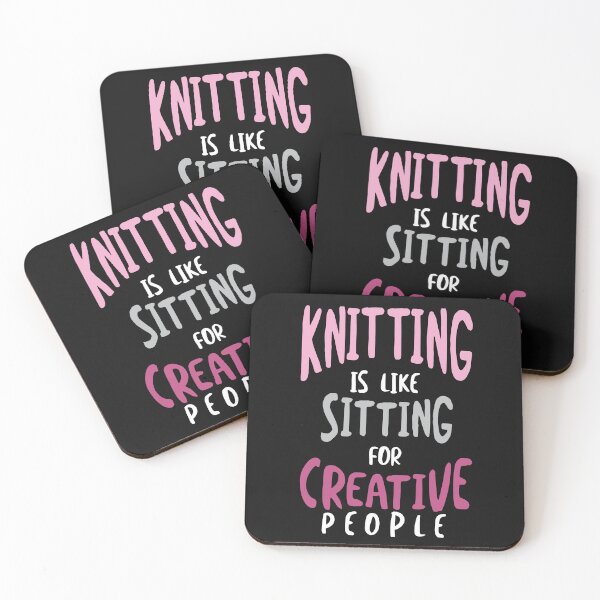 Item preview, Knitting is Like Sitting for Creative People designed and sold by whyitsme.