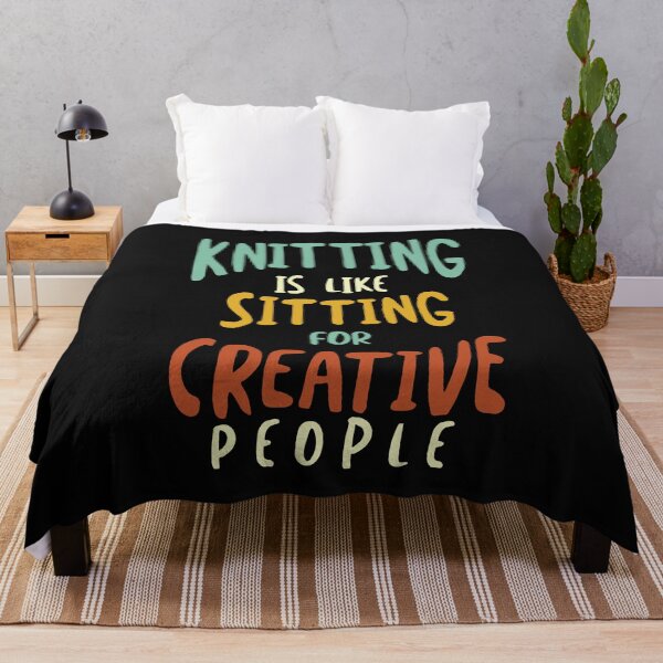 Item preview, Funny Knitting is Like Sitting for Creative People designed and sold by whyitsme.