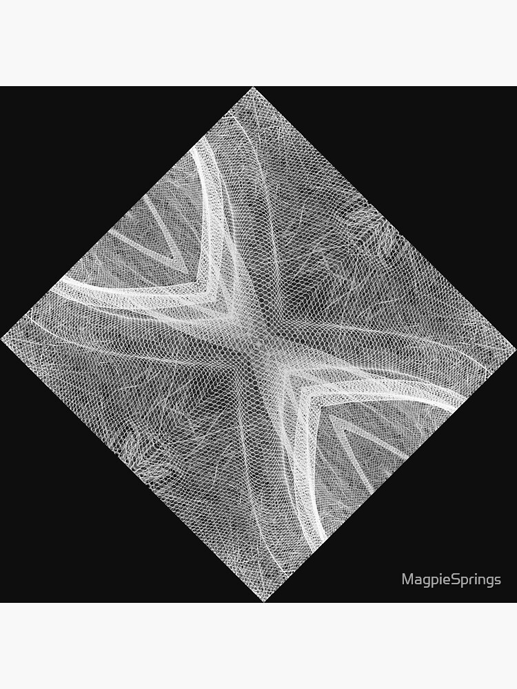 Thumbnail 3 of 3, Sticker, Square Nets in Black and White by Adelaide artist Avril Thomas at Magpie Springs designed and sold by MagpieSprings.