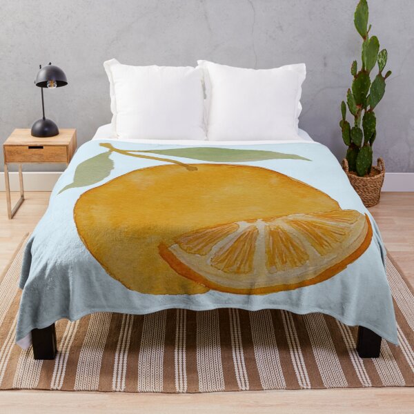 Item preview, Slice of Summer - Orange on blue designed and sold by WallaceColor.
