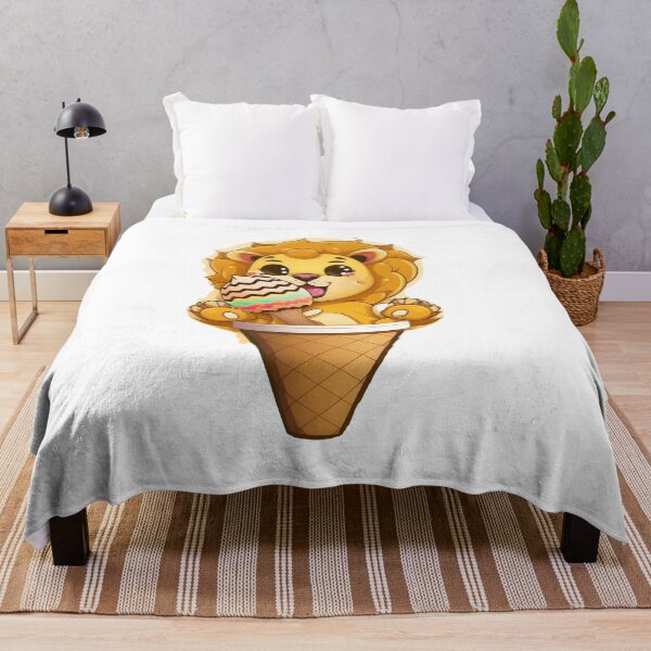 Item preview, Sweet Lion in an Ice Cream Cone designed and sold by Sticker-by-Mia.