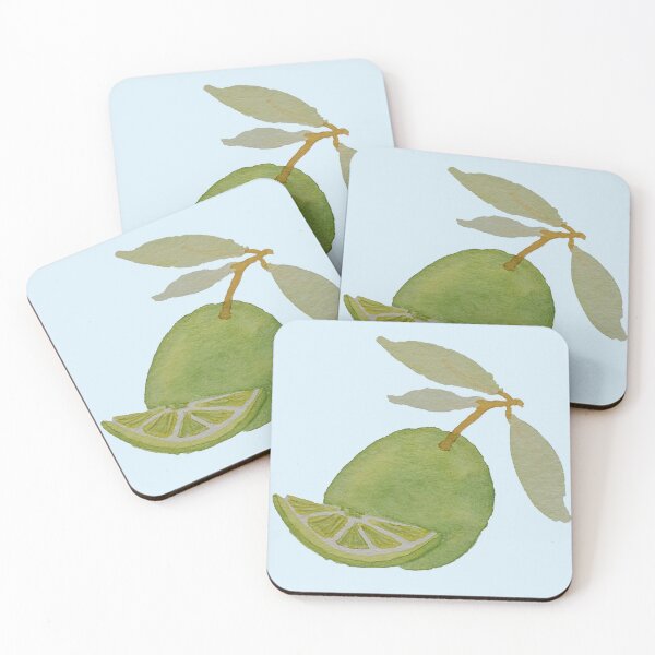 Item preview, Slice of Summer - Lime on blue designed and sold by WallaceColor.