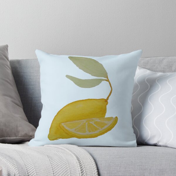 Item preview, Slice of Summer - Lemon on blue designed and sold by WallaceColor.