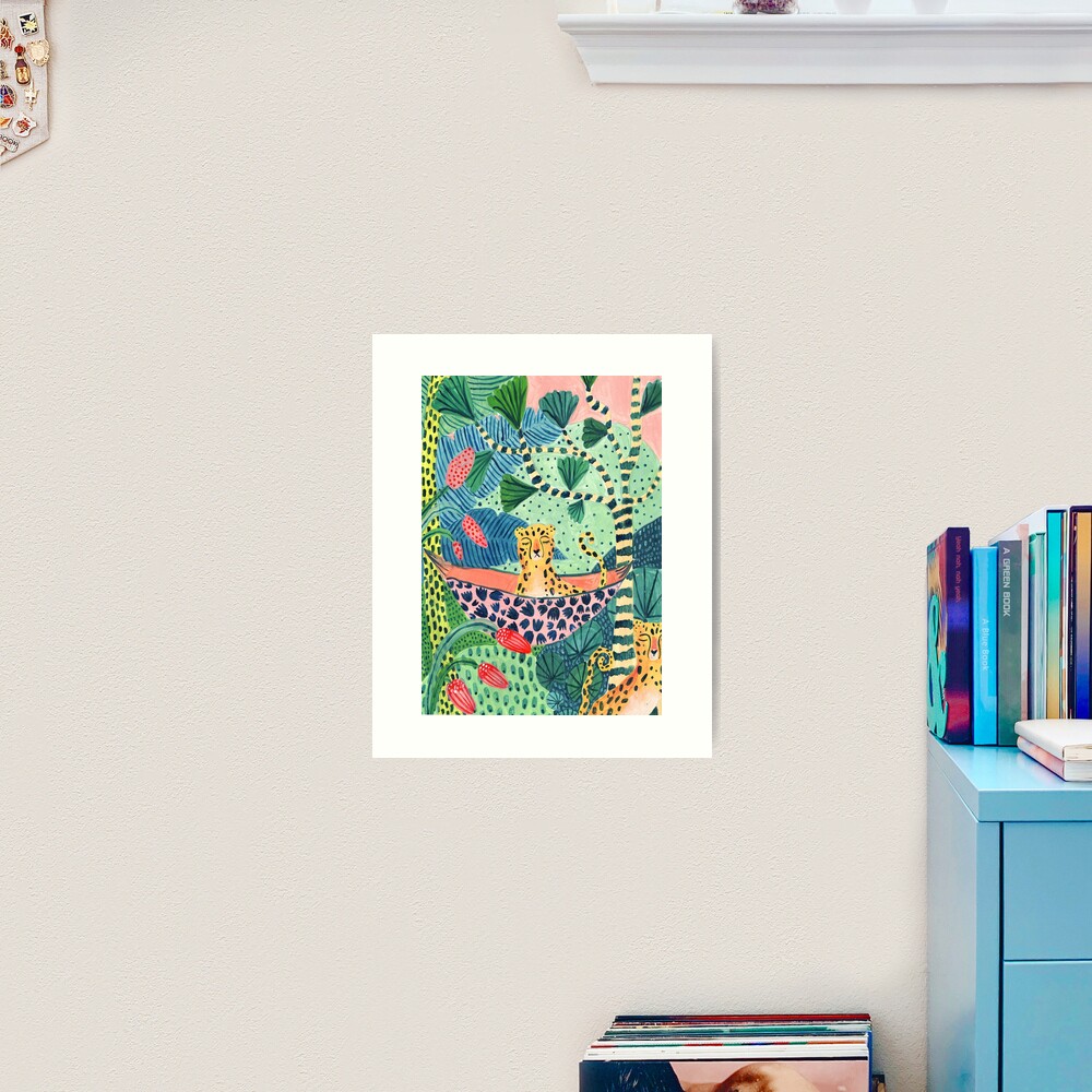 Jungle Leopard Family! Art Print