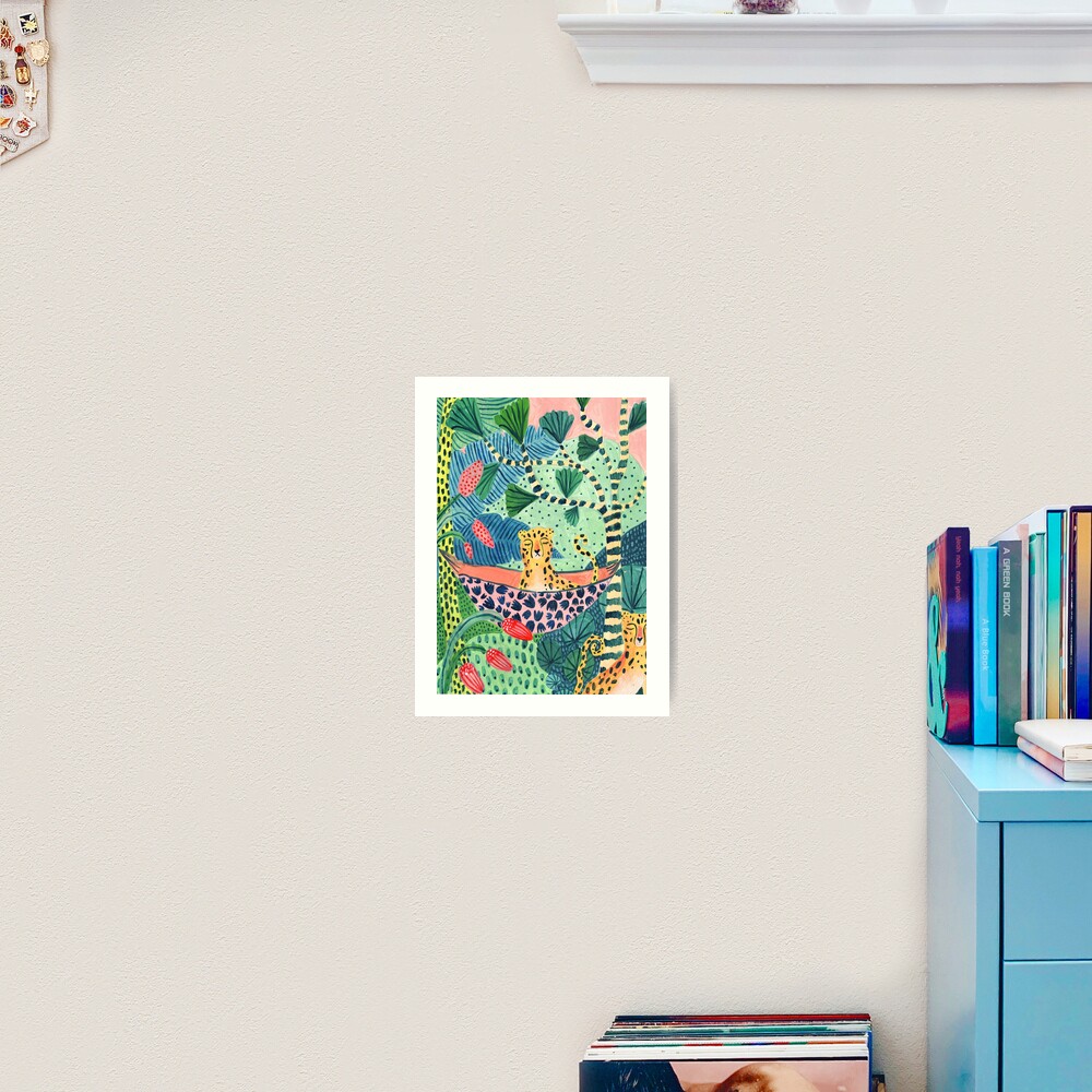Jungle Leopard Family! Art Print