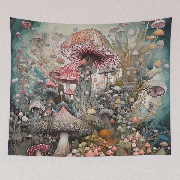 Item preview, Magical Mushroom Field designed and sold by rudekitten.