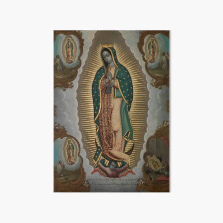 Nicolas Enrquez The Virgin of Guadalupe with the Four Apparitions Art Board Print