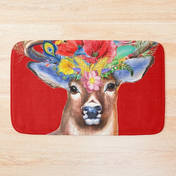 Item preview, Stag with flowers designed and sold by MY HAPPY PLACE .