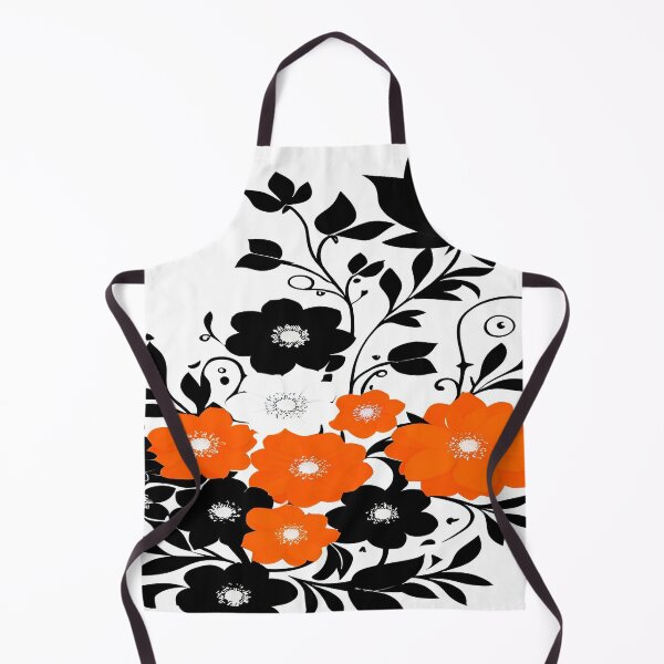 Item preview, Orange Flowers and Swirls of Leaves with a White Background designed and sold by deniselynnimage.