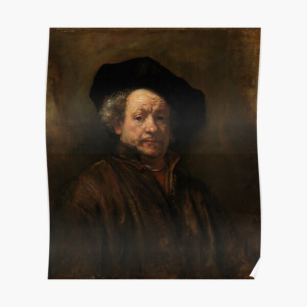 Rembrandt Self Portrait With Two Circles Poster By Pdgraphics Redbubble