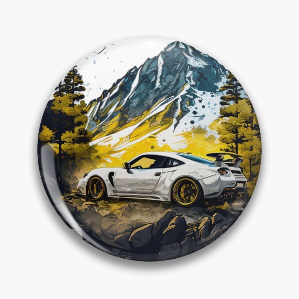 Item preview, Action shot of a white sport car cruising in the mountain 2 designed and sold by Xiangster987.