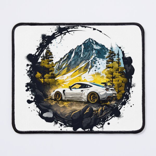 Item preview, Action shot of a white sport car cruising in the mountain 2 designed and sold by Xiangster987.