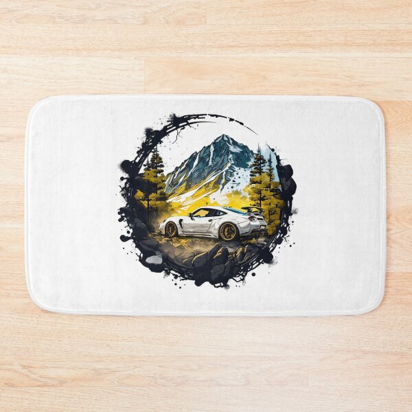 Item preview, Action shot of a white sport car cruising in the mountain 2 designed and sold by Xiangster987.
