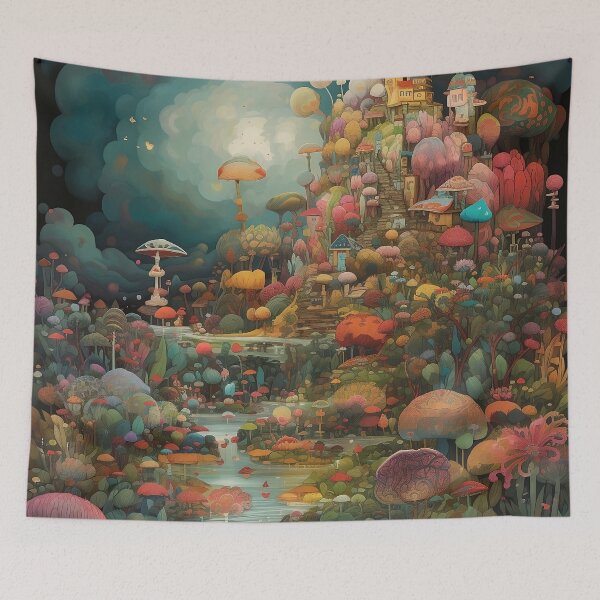 Item preview, Abstract Fantasy Landscape designed and sold by rudekitten.