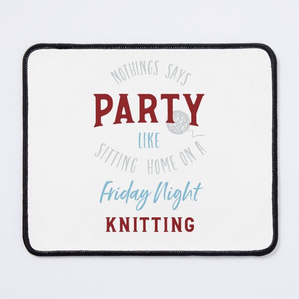 Artikelvorschau, Funny Knitting Saying Friday Night Knitting entworfen und verkauft von whyitsme.