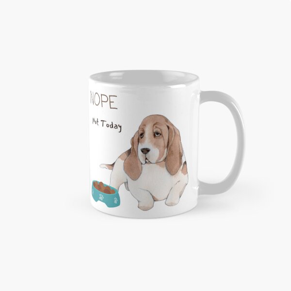 Item preview, Lazy Basset Hound Mug designed and sold by ConnieVZ.
