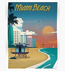 Vintage Miami Beach Poster Poster