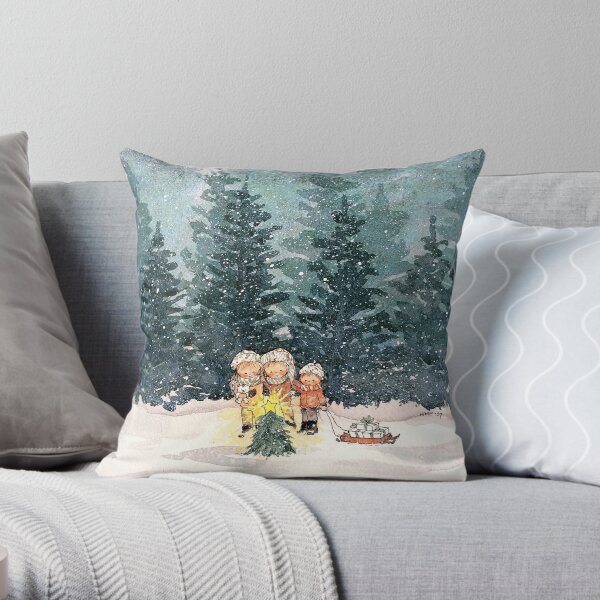Merry Little Christmas Throw Pillow
