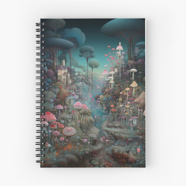 Item preview, Abstract Mushroom Fantasy Landscape designed and sold by rudekitten.