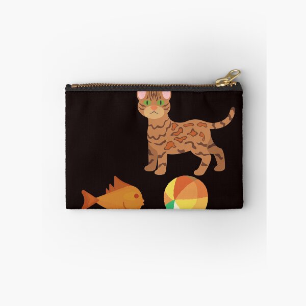 Artikelvorschau, Bengal-Katze und Tiko-Fische spielen Ball entworfen und verkauft von sandra-merch.