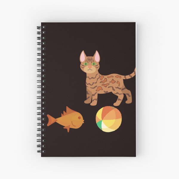 Item preview, Bengal cat & Tiko fish playing ball designed and sold by sandra-merch.