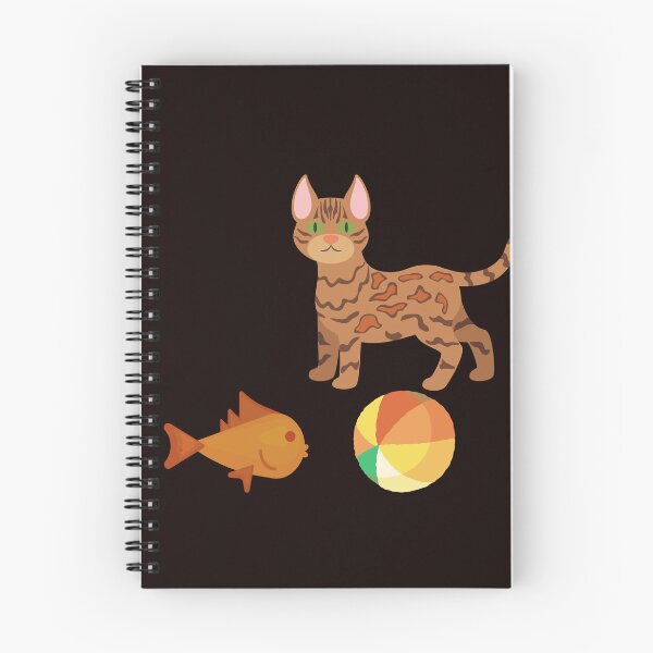 Item preview, Gato de Bengala y pez Tiko jugando a la pelota designed and sold by sandra-merch.