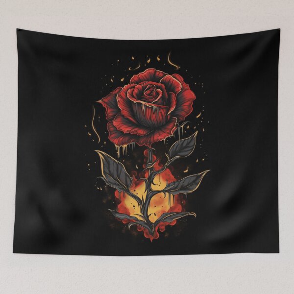 Item preview, Gothic Flaming Rose designed and sold by ResistNormality.