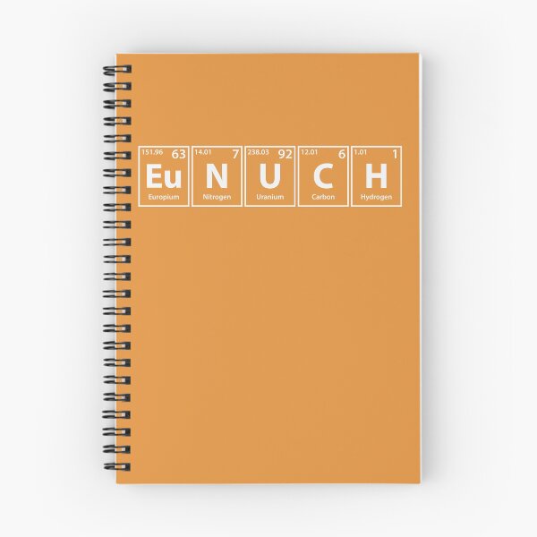 Artikelvorschau, Eunuch (Eu-NUCH) Periodische Elemente Rechtschreibung entworfen und verkauft von cerebrands.