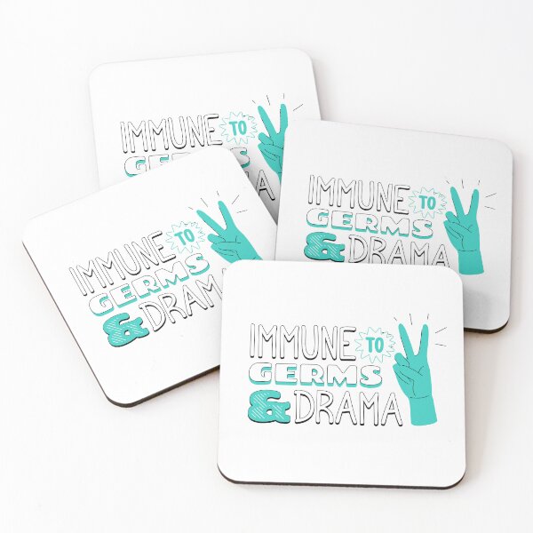 Item preview, Inmune a los gérmenes y al drama designed and sold by DiatomDesigns.