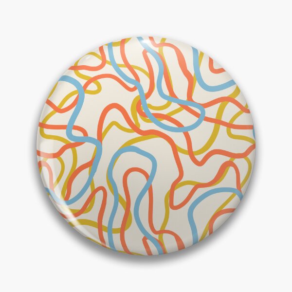 Item preview, Abstract curvy lines pattern in off white designed and sold by Illustrated by Nat.