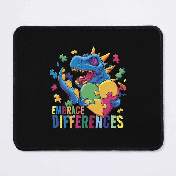 Item preview, Disability Is Not Inability Embrace Differences Cute T Rex With Puzzle Heart designed and sold by GulQari.